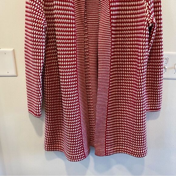 Talbots Pure Merino Wool Open Front Cardigan womens L 100% merino wool red - Picture 3 of 14